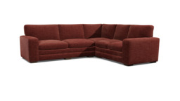 Purple Velvet 3X2 Seater Corner Sofa - Modern Style Custom Sofa In Easy Clean Velvet - Sloane Range