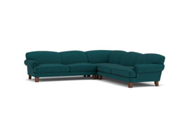 Teal 4 Seater Corner Sofa - Traditional Style Fabric Luxury Premium Corner Sofa - Thatcham Range