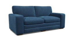 Blue Velvet 3 Seater Sofa - Modern Style Custom Sofa In Easy Clean Velvet - Sloane Range