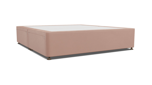 Pink Velvet Super King Size Bed Divan - Modern Style Divan Base In Stain Resistant Velvet - Barnsley Range - image 1