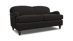 Black Velvet 3 Seater Sofa - Traditional Style Custom Sofa In Easy Clean Velvet - Lincoln Range - thumbnail 1