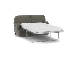 Grey Fabric 2 Seater Sofabed - Traditional Fold Out Custom Sofa Bed In Easy Clean Fabric - Helston Range