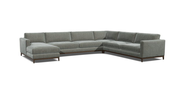 Darwin Sophisticated U-Shape Corner Sofa - Grey - Darlings of Chelsea - image 1