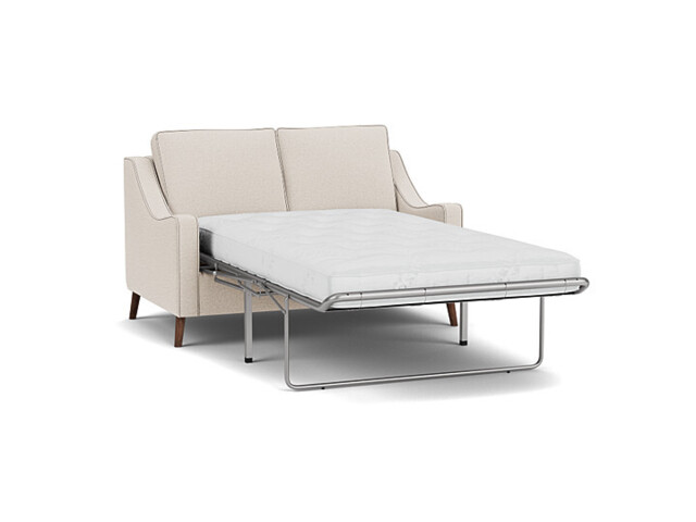 Cream Fabric 2 Seater Sofabed - Modern Fold Out Custom Sofa Bed - Weymouth Range - image 1
