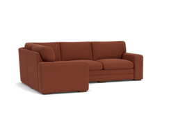 Red Velvet 3X1.5 Seater Corner Sofa - Modern Fold Out Custom Sofa Bed In Easy Clean Velvet - Sloane Range