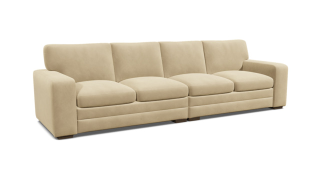 Cream Fabric 5 Seater Sofa - Modern Style Custom Sofa Settee - Sloane Range - image 1