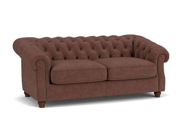 Purple Velvet 3 Seater Sofa - Traditional Chesterfield Style Custom Sofa In Easy Clean Velvet - Wantage Range - image 1