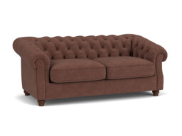 Purple Velvet 3 Seater Sofa - Traditional Chesterfield Style Custom Sofa In Easy Clean Velvet - Wantage Range - thumbnail 1