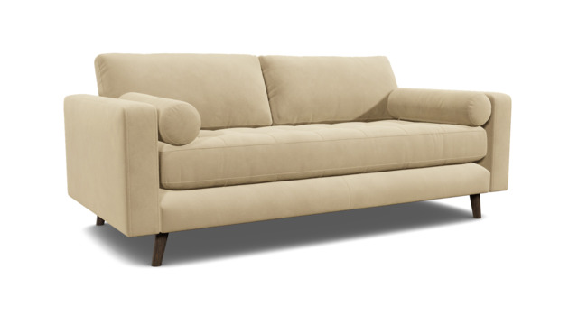 Cream Fabric 2.5 Seater Sofa - Modern Style Custom Sofa Settee - Shoreditch Range - image 1