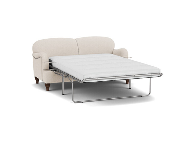 Cream Fabric 3 Seater Sofabed - Traditional Fold Out Custom Sofa Bed - Lincoln Range - image 1
