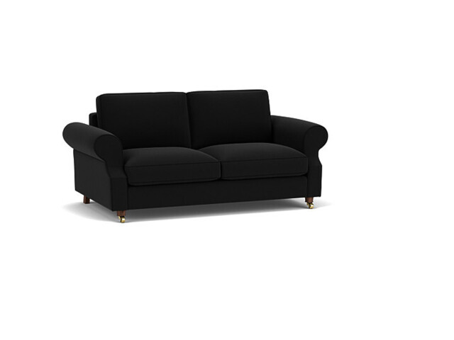 Black Velvet 3 Seater Sofabed - Traditional Fold Out Custom Sofa Bed In Easy Clean Velvet - Kendal Range - image 1