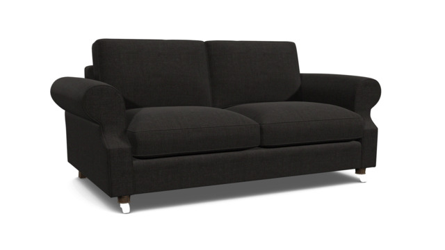 Black Velvet 3 Seater Sofabed - Traditional Fold Out Custom Sofa Bed In Easy Clean Velvet - Kendal Range - image 1