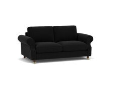 Black Velvet 3 Seater Sofabed - Traditional Fold Out Custom Sofa Bed In Easy Clean Velvet - Kendal Range