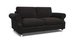 Black Velvet 3 Seater Sofabed - Traditional Fold Out Custom Sofa Bed In Easy Clean Velvet - Kendal Range - thumbnail 1