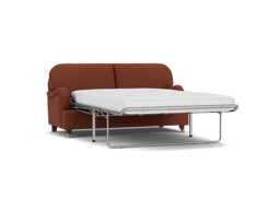 Red Velvet 3 Seater Sofabed - Traditional Fold Out Custom Sofa Bed In Easy Clean Velvet - Helston Range