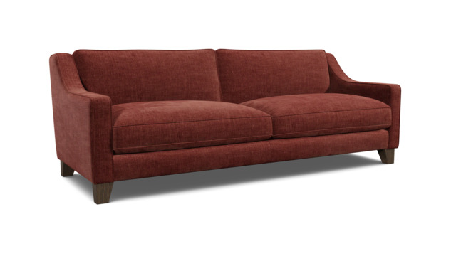 Purple Velvet 4 Seater Sofa - Modern Style Custom Sofa In Easy Clean Velvet - Banbury Range - image 1
