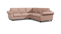 Pink 3 Seater Corner Sofa - Modern Style Fabric Luxury Premium Corner Sofa - Kendal Range - thumbnail 1