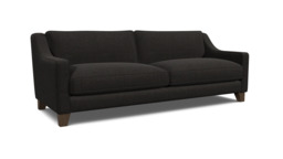 Black Velvet 4 Seater Sofa - Modern Style Custom Sofa In Easy Clean Velvet - Banbury Range - thumbnail 1