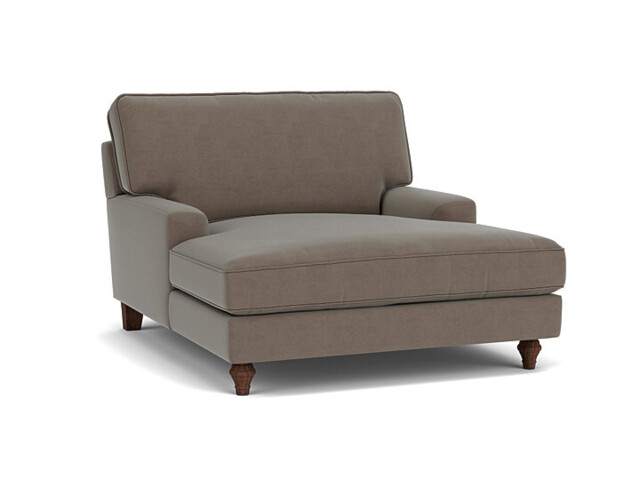 Darlings of Chelsea Whinfell Stylish Brown Loveseat Chaise Day Bed - image 1