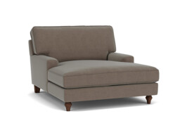 Darlings of Chelsea Whinfell Stylish Brown Loveseat Chaise Day Bed - thumbnail 1