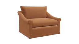 Hayling Loose Cover Loveseat Sofa orange - thumbnail 1