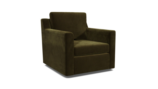 Green Linen Armchair - Modern Accent Custom Arm Chair - Fulham Range - image 1