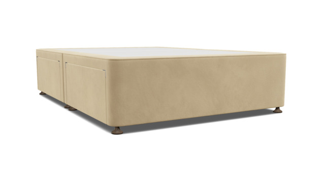 Cream Fabric Double Bed Divan - Modern Style Divan Base - Barnsley Range - image 1