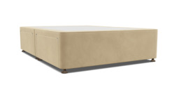 Cream Fabric Double Bed Divan - Modern Style Divan Base - Barnsley Range