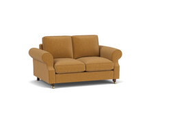 Orange Velvet 2 Seater Sofabed - Traditional Fold Out Custom Sofa Bed In Stain Resistant Velvet - Kendal Range