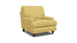 Yellow Velvet Armchair - Modern Accent Custom Arm Chair In Stain Resistant Velvet - Whinfell Range