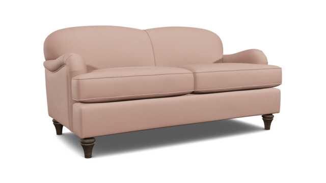 Pink Velvet 3 Seater Sofa - Traditional Style Custom Sofa In Stain Resistant Velvet - Lincoln Range - image 1