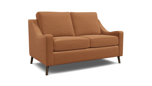 Orange Velvet 2 Seater Sofa - Modern Style Custom Sofa In Stain Resistant Velvet - Weymouth Range - image 1