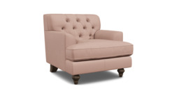 Pink Velvet Armchair - Traditional Accent Custom Arm Chair In Stain Resistant Velvet - Charnwood Range