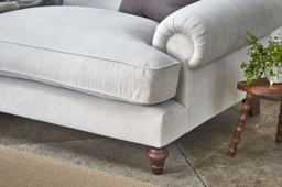 Blue 4 Seater Corner Sofa - Traditional Style Fabric Luxury Premium Corner Sofa - Thatcham Range - thumbnail 3