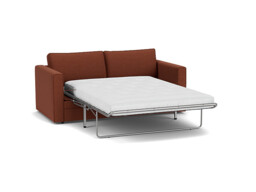 Red Velvet 3.5 Seater Sofabed - Modern Fold Out Custom Sofa Bed In Easy Clean Velvet - Bromley Range - thumbnail 1