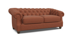 Red Velvet 3 Seater Sofabed - Traditional Fold Out Custom Sofa Bed In Easy Clean Velvet - Wantage Range - thumbnail 1