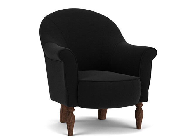 Black Velvet Armchair - Traditional Accent Custom Arm Chair In Easy Clean Velvet - Morley Range - image 1