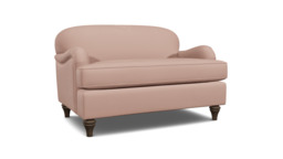 Pink Velvet Loveseat Armchair Sofabed - Traditional Style Single Chair Bed In Stain Resistant Velvet - Lincoln Range