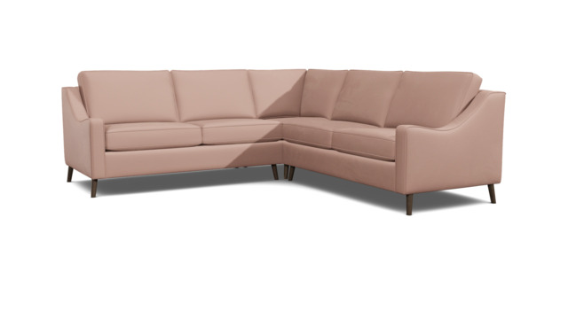 Pink 3 Seater Corner Sofa - Modern Style Fabric Luxury Premium Corner Sofa - Weymouth Range - image 1