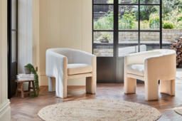 Purple Velvet Armchair - Modern Accent Custom Arm Chair In Easy Clean Velvet - Wandsworth Range - thumbnail 2