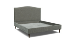 Grey Fabric Super King Size Bed Frame - Traditional Low End With Large Headboard In Easy Clean Fabric - Avebury Range - thumbnail 1
