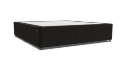 Black Velvet Super King Size Bed Divan - Modern Style Divan Base In Easy Clean Velvet - Barnsley Range