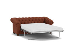 Red Velvet 3.5 Seater Sofabed - Traditional Fold Out Custom Sofa Bed In Easy Clean Velvet - Wantage Range