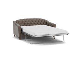 Brown Velvet 3.5 Seater Sofabed - Traditional Fold Out Custom Sofa Bed In Easy Clean Velvet - Payton Range - thumbnail 1