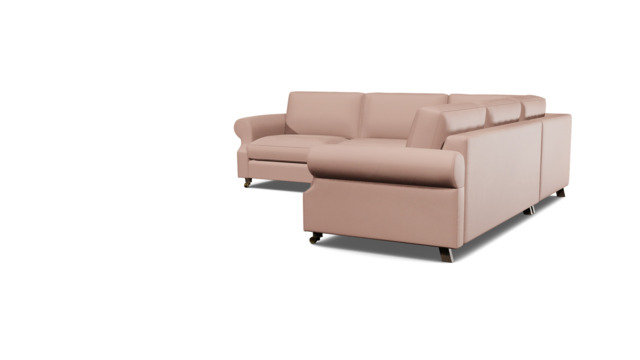 Kendal 3.5 Seater Corner Sofa Bed pink - image 1