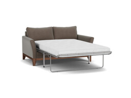 Brown Velvet 2 Seater Sofabed - Modern Fold Out Custom Sofa Bed In Easy Clean Velvet - Exmouth Range
