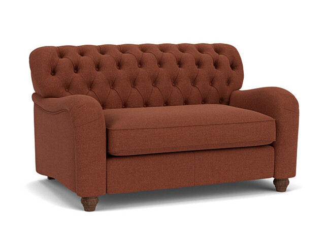 Red Velvet Loveseat Armchair - Traditional Snuggler Cuddler Custom Arm Chair In Easy Clean Velvet - Bakewell Range - image 1