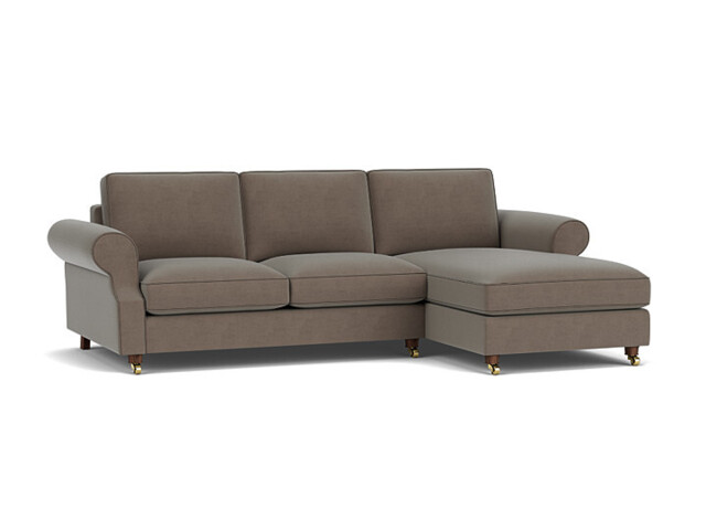 Kendal 3.5 Seater Chaise Sofa Bed brown - image 1