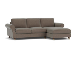 Kendal 3.5 Seater Chaise Sofa Bed brown