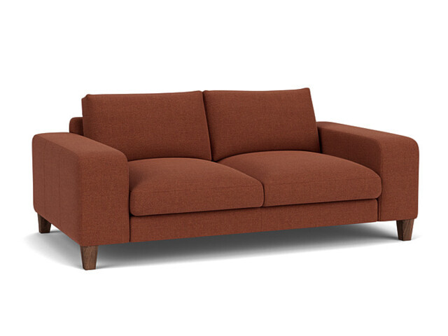Red Velvet 2.5 Seater Sofa - Modern Style Custom Sofa In Easy Clean Velvet - Kingly Range - image 1